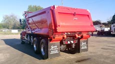 Peterbilt Quad Red - Driver Rear Angle Peterbilt Quad Red - Driver Rear Angle