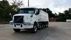 Volvo Super Dump White - Driver Front Angle2 Volvo Super Dump White - Driver Front Angle2