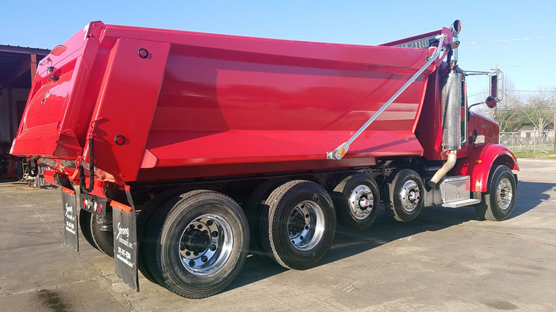 Peterbilt Quad Red - Passenger Rear Angle 