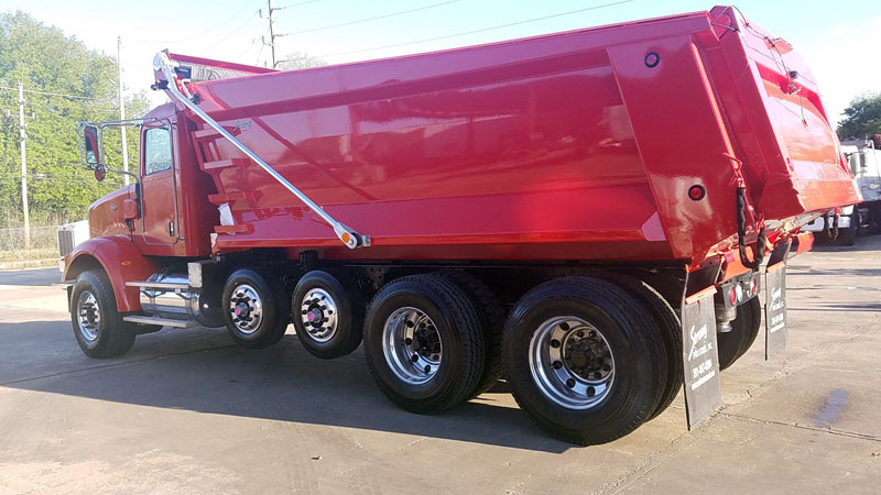 Peterbilt Quad Red - Driver Rear Angle 