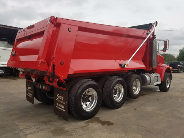 Peterbilt Tri-Axle Dump Truck Mule - Passenger Rear Angle 