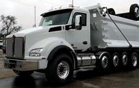 Kenworth T880 Super Dump - Driver Front Angle Axles Up Kenworth T880 Super Dump - Driver Front Angle Axles Up