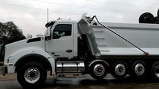 Kenworth T880 Super Dump - Cab Exterior Driver Kenworth T880 Super Dump - Cab Exterior Driver