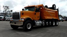 International HX520 Super Dump - Front Driver Angle International HX520 Super Dump - Front Driver Angle