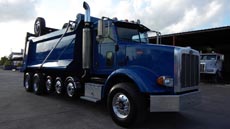 Peterbilt Super Dump Blue - Passenger Front Angle Peterbilt Super Dump Blue - Passenger Front Angle