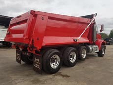 Peterbilt Tri-Axle Dump Truck Mule - Passenger Rear Angle 