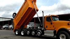 International HX520 Super Dump - Front Passenger Bed Raised International HX520 Super Dump - Front Passenger Bed Raised
